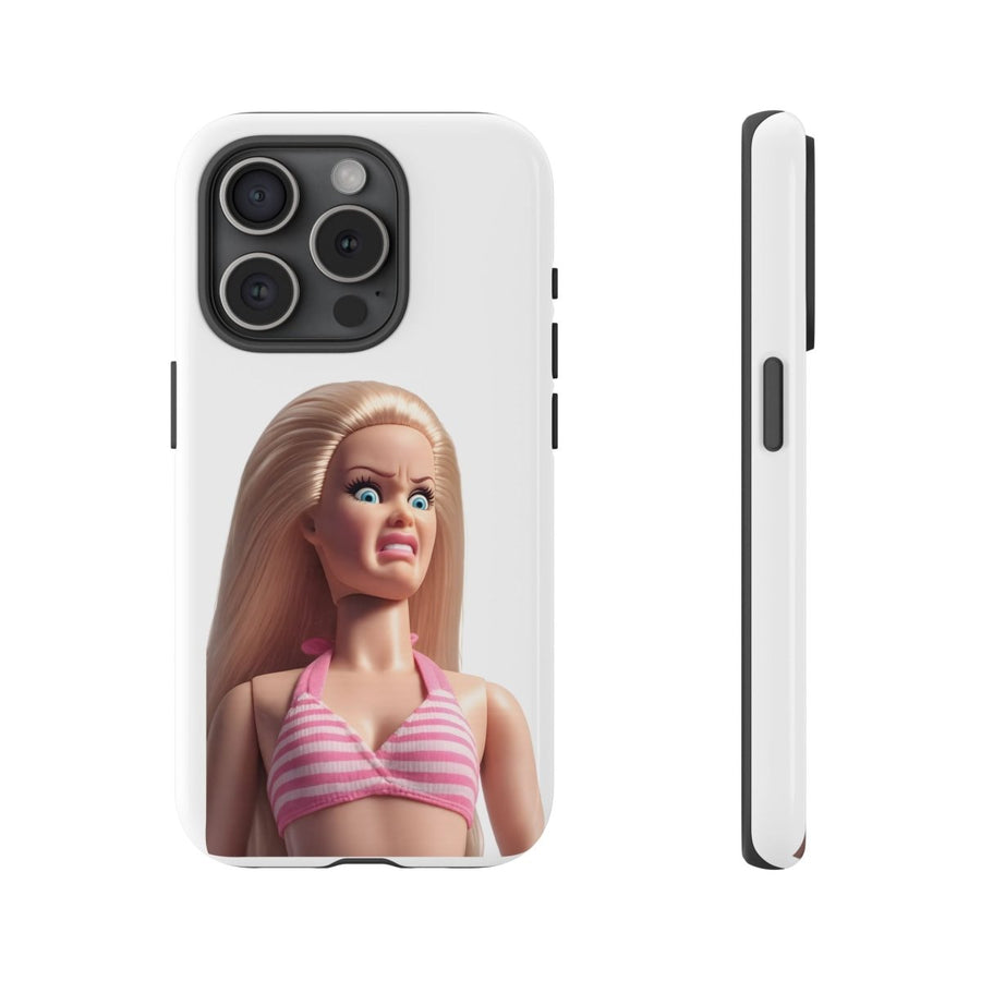 Handyhülle Lustige Pink Doll – Shocking Face Motiv für iPhone & Samsung