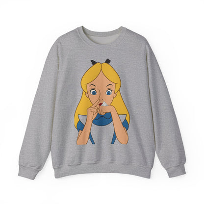 Sweatshirt – Satire Sweatshirt – "Alice im Rausch" Pop-Art Design | True Insights Design mit Humor