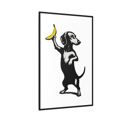Dackel mit Banane – Banksy-inspirierter Art Print