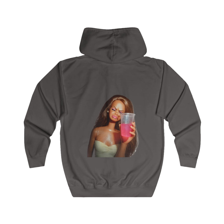 Doll Meme Barbicore Zip Hoodie – Grappige Funny Meme Hoodie met Doll Print voor Vrouwen & Feestfans