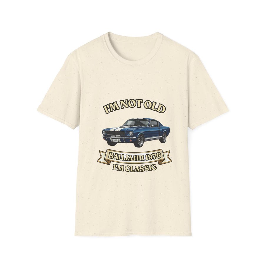True Insights T-Shirt Baujahr 1976 Vintage Motiv in Natural, Im Not Old Im Classic Geburtstagsgeschenk