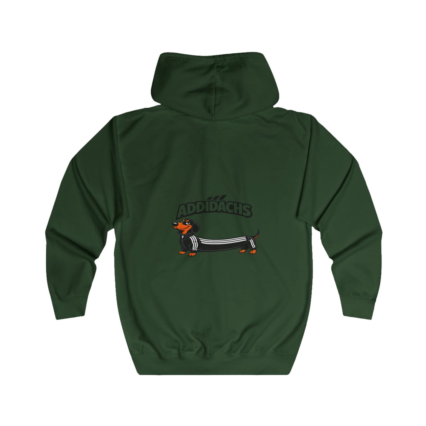 ADDIDACHS Dackel Zip Hoodie - Lustiger Dackel im Sportlook für Hundefreunde & Dackel-Fans