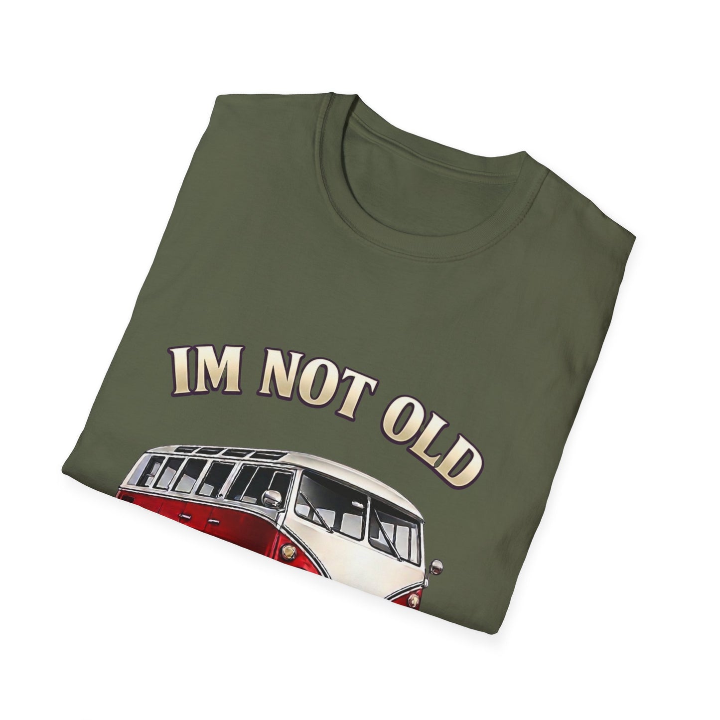 True Insights T-Shirt Vintage Campingbus Motiv Im Not Old Im Classic, stylische Detailansicht