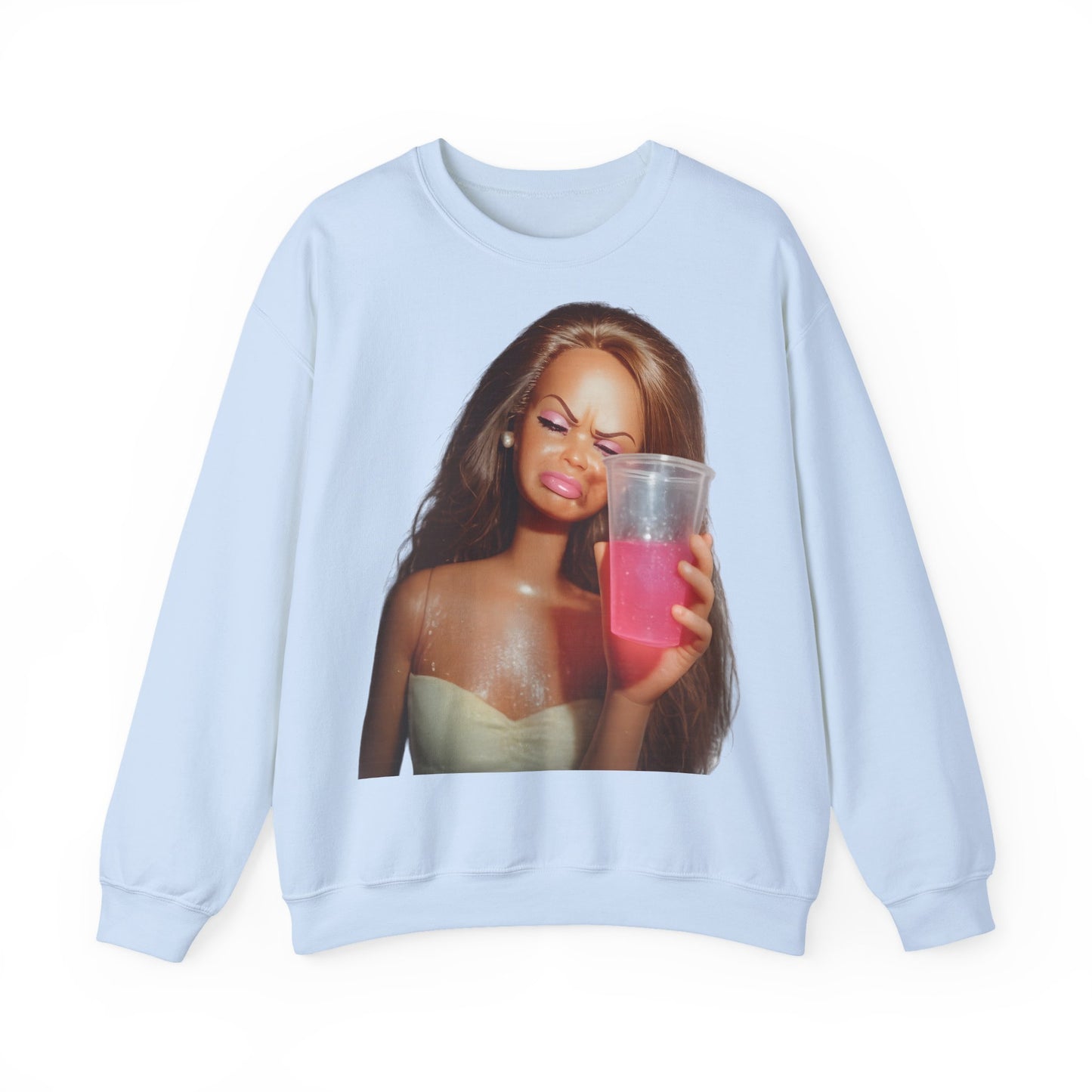 Doll Meme Barbicore Sweatshirt – Lustiges Pink Drink Puppen-Meme Pullover für Partys & Selfmade-Diven