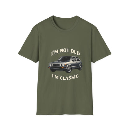 VW Golf 1 Oldtimer T-Shirt "I'm Not Old I'm Classic" - Retro Auto Shirt für Klassiker-Fans & Geburtstag