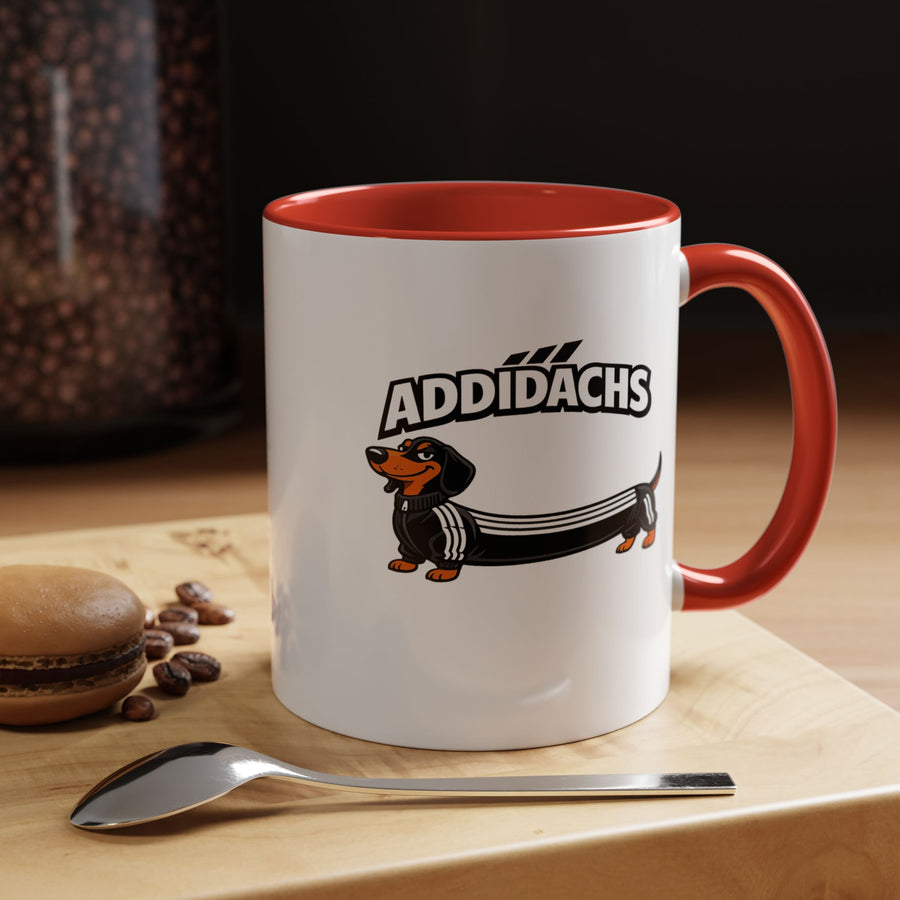 Mug Teckel Rigolo 'ADDIDACHS' - Tasse Chien Sportif pour Amoureux des Teckels