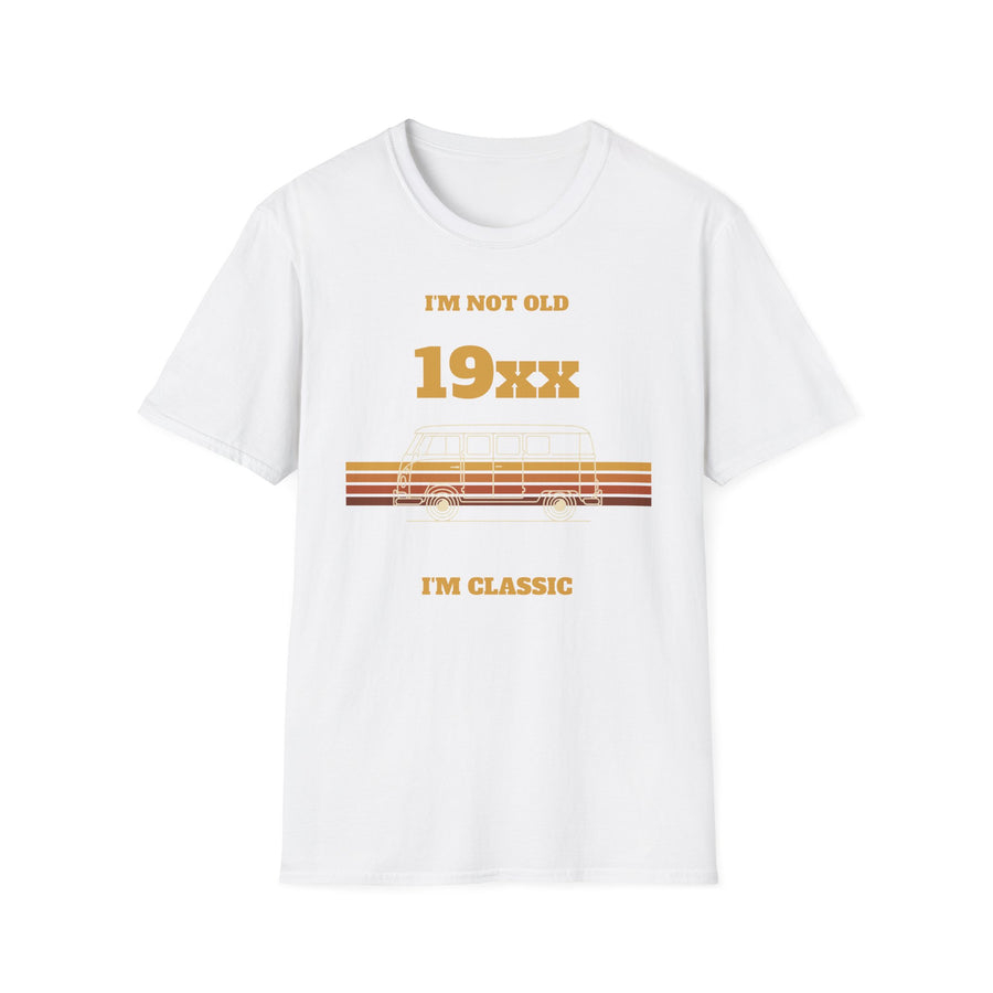 Jaargang-shirt met gewenst jaartal – I'm Not Old I'm Classic, VW Bulli Retro