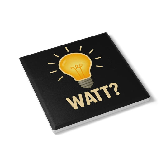 WATT? – Lustiger Untersetzer mit Glühbirne und Wortspiel-Home Decor-True Insights