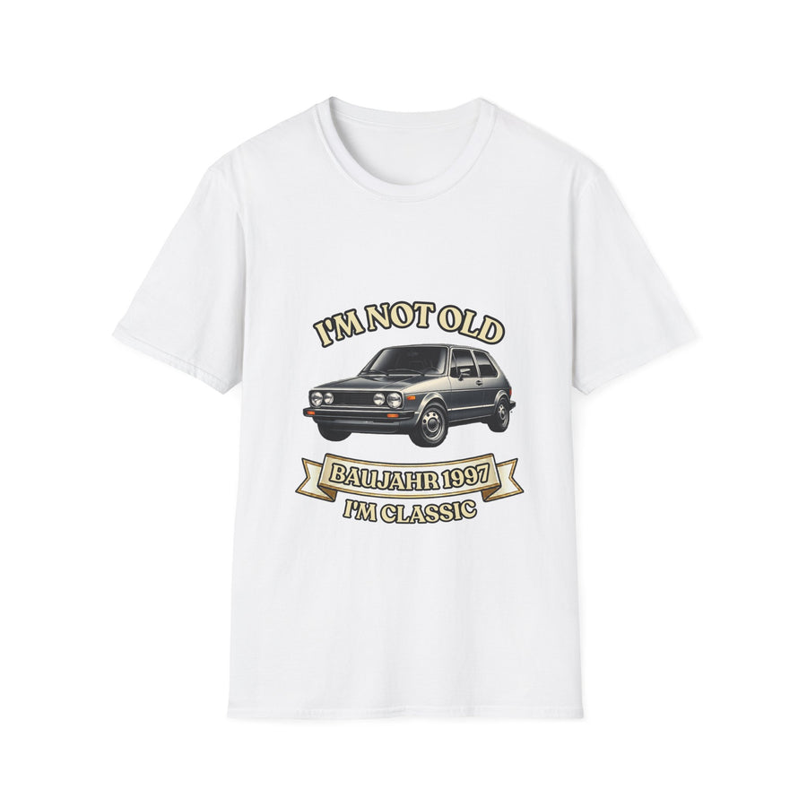 Geschenk zum 30. Geburtstag – T-Shirt Jahrgang 1997 VW Golf – White – Vorderseite