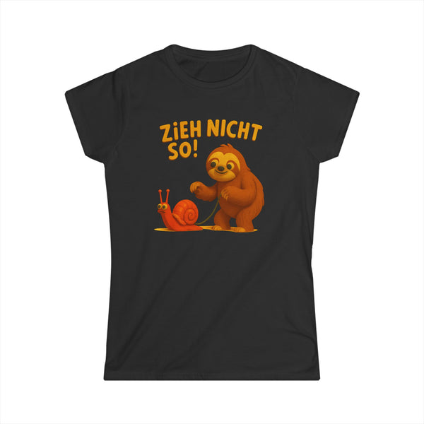 T-shirt paresseux avec escargot en laisse - Tire pas comme ça ! T-shirt humoristique pour la patience & la détente