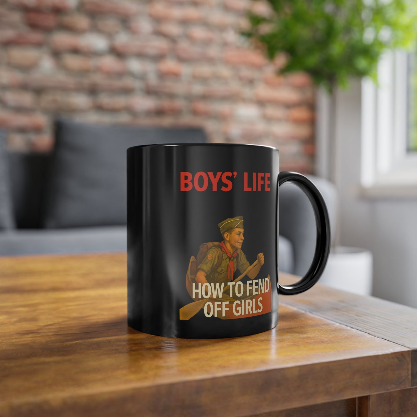 How to Fend Off Girls – Retro-Satire-Tasse mit Pfadfinder – Freches Satire-Design für mutige Statements | True Insights