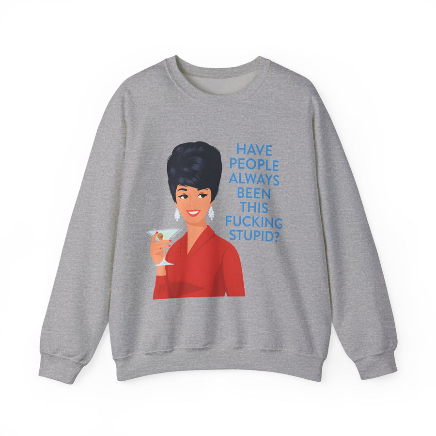 True Insights Retro Sweatshirt Damen lustiger Spruch Vintage Pin-Up in Sport Grey