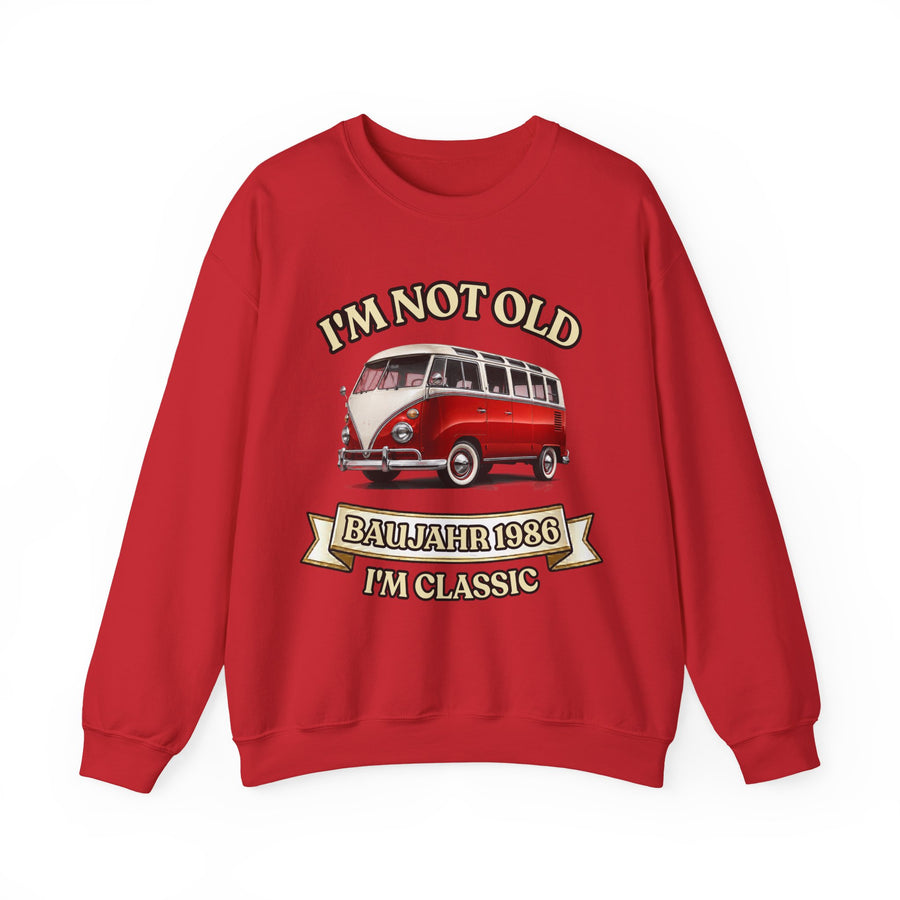 Jahrgang 1986 Sweatshirt – Geschenk zum 40. Geburtstag | VW Bulli