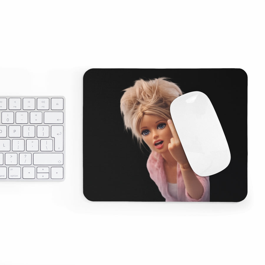 Tapis de souris Barbie doigt d'honneur — accessoire de bureau insolent