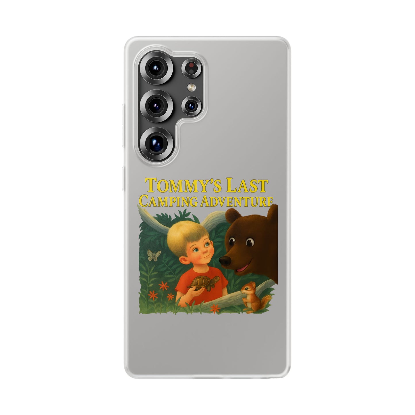 Tommy’s Last Camping Adventure Handyhülle – Schwarzer Humor trifft Retro-Kinderbuch-Look-Phone Case-True Insights