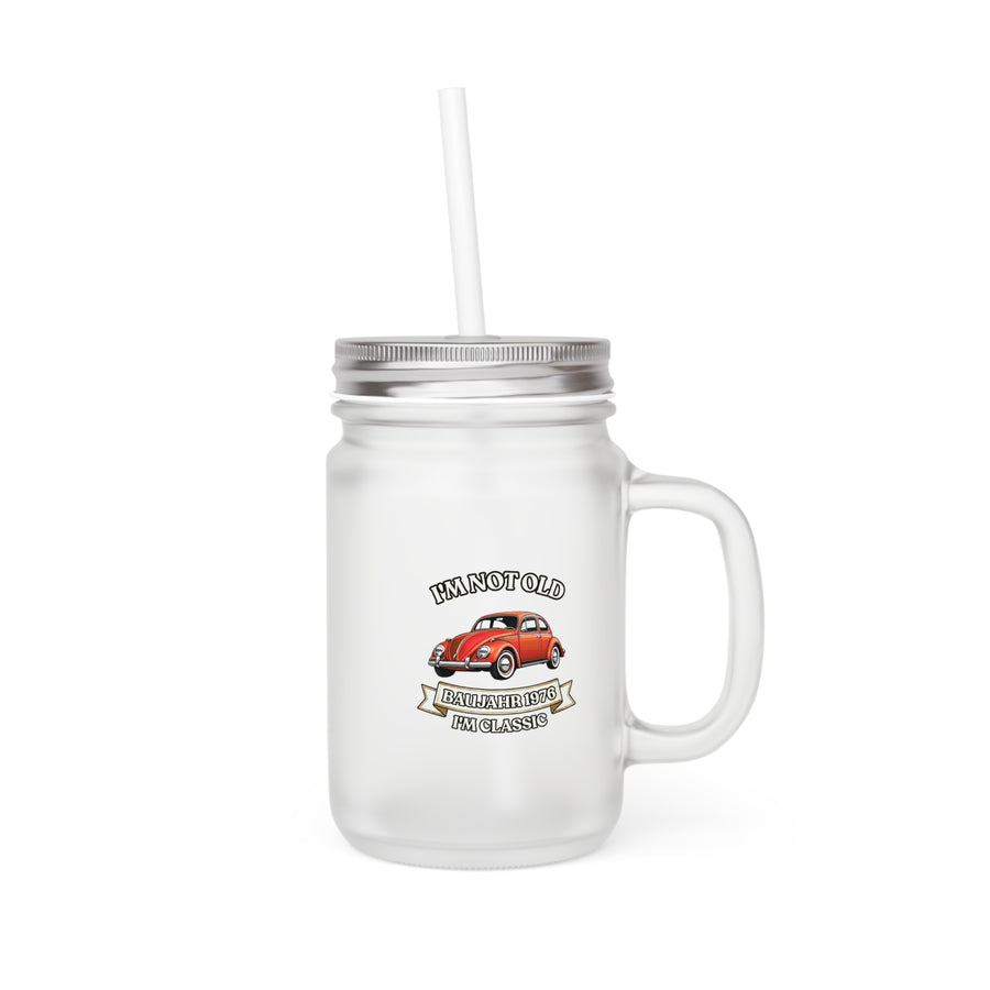 Born in 1976 Mason Jar – 50th Birthday Gift | VW Beetle