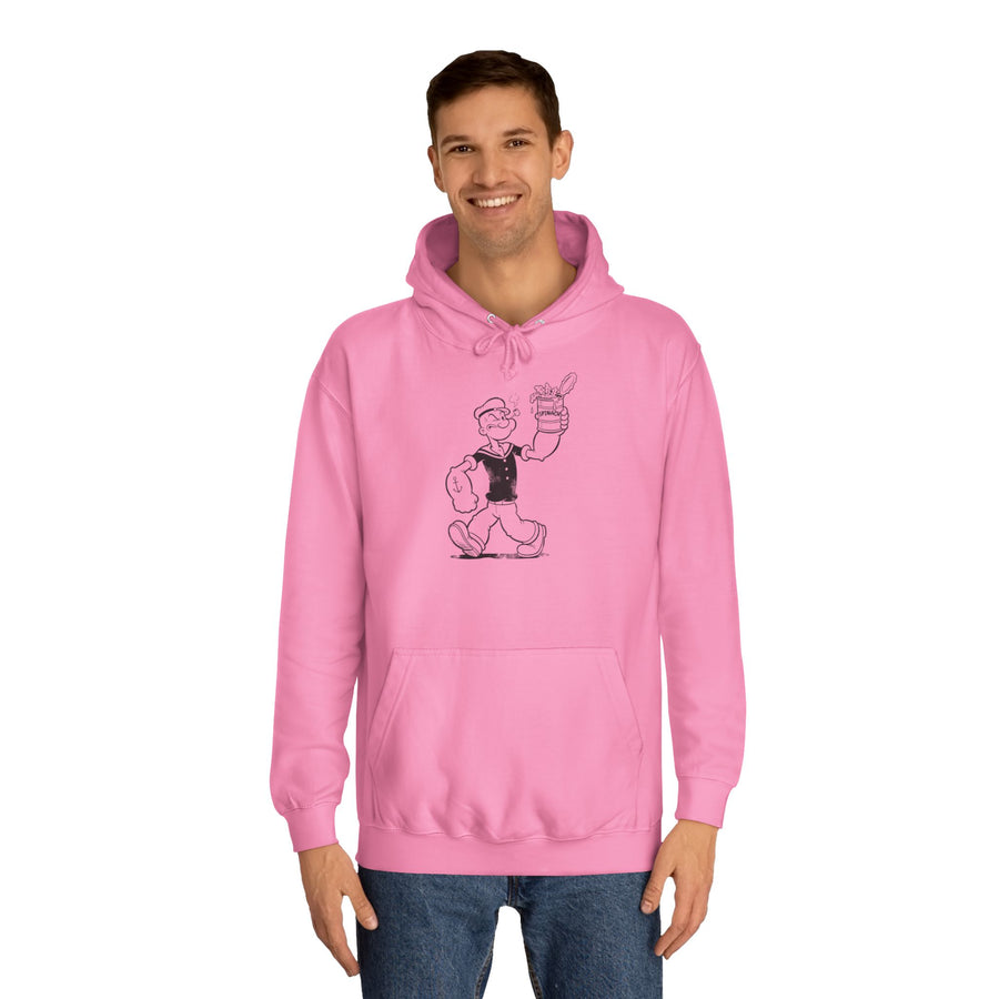 True Insights Hoodie Popeye Spinat Dose Kult Kapuzenpullover im Lifestyle Look für Cartoon Fans