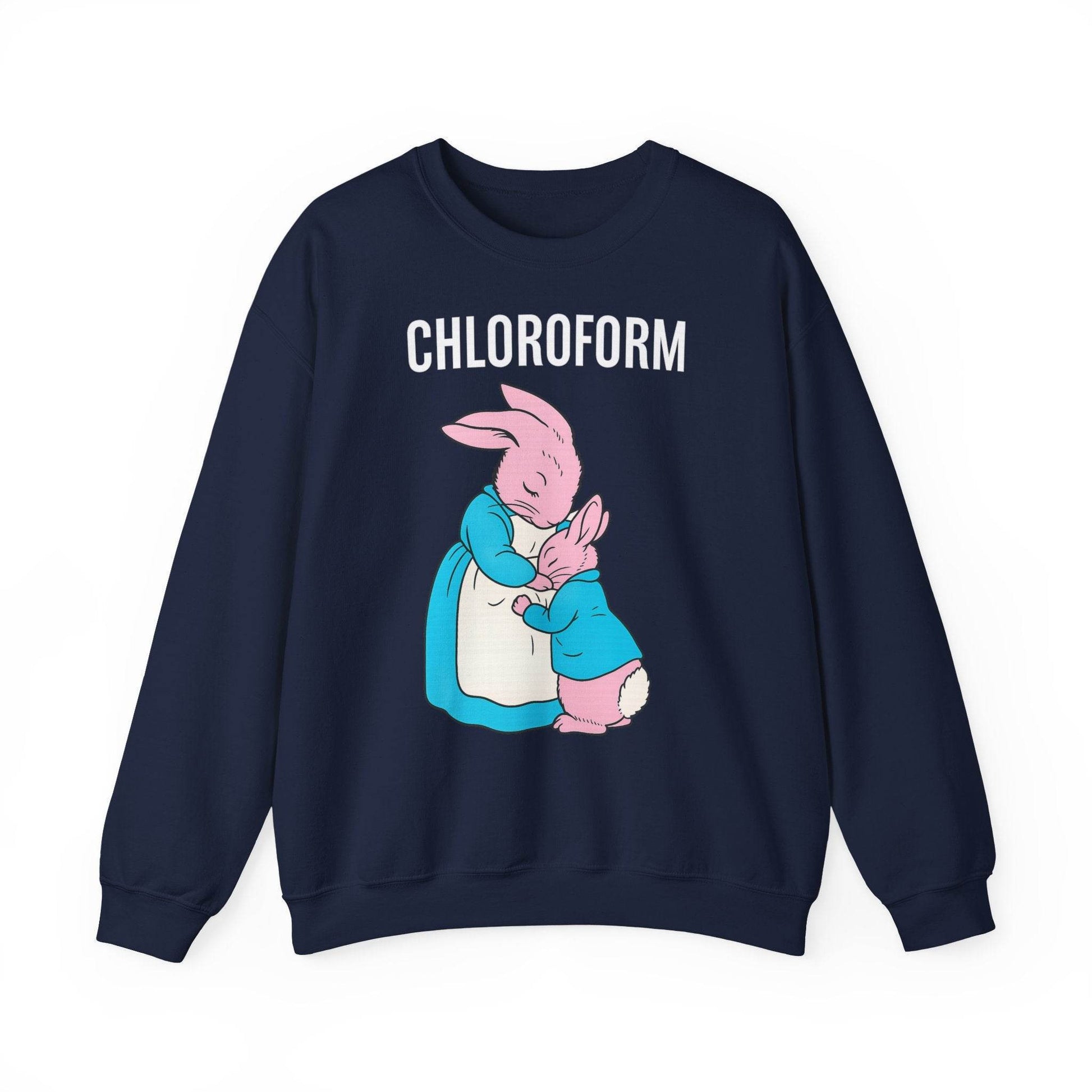 „CHLOROFORM“ – Retro-Sweatshirt mit Hasen und bösem Twist - True Insights