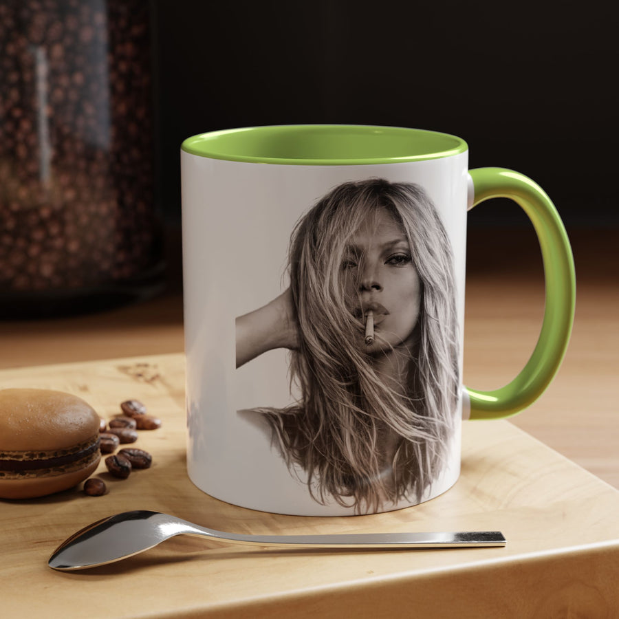 Mug Kate Moss – Portrait Iconique Noir & Blanc | Cadeau Légende de la Mode