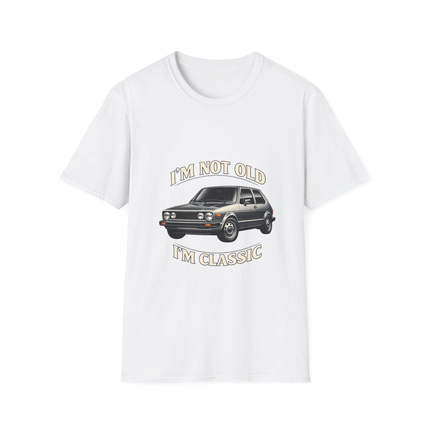 VW Golf 1 Oldtimer T-Shirt "I'm Not Old I'm Classic" - Retro Auto Shirt für Klassiker-Fans & Geburtstag