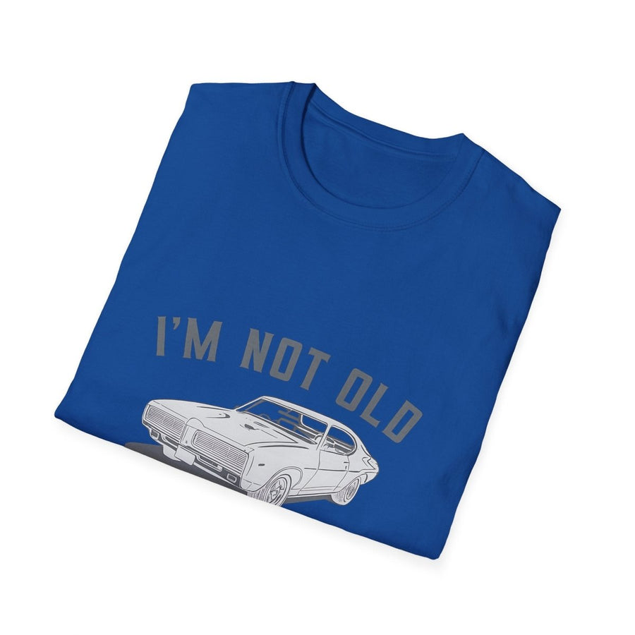 True Insights T-Shirt I'm Not Old I'm Classic Muscle Car satirisches Vintage Motiv für Oldtimer Fans
