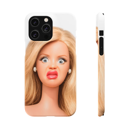Lustige Handyhülle mit schockiertem Puppen-Gesicht – Meme Handy Case für Humor-Fans & witzige Geschenkidee