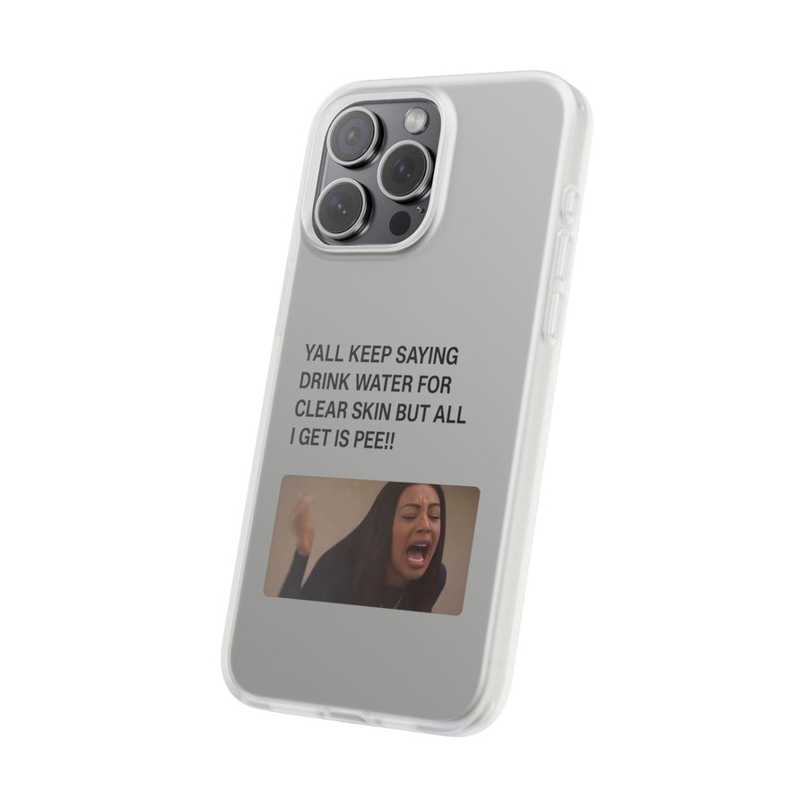 Coque de téléphone mème « Soins de la peau » – « Je ne fais que pisser ! » | Prendre soin de soi avec humour