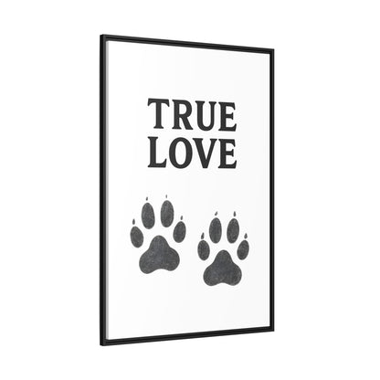 TRUE LOVE – Gerahmtes Wandbild mit Pfotenabdrücken | Tierliebe als stilvolles Geschenk