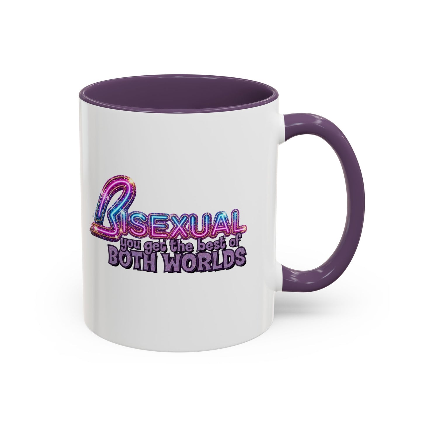 Bisexual Tasse – You Get The Best Of Both Worlds | Bunte Glitzer-Optik Kaffeebecher für Bi Pride & CSD