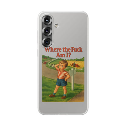 Where the Fuck Am I? Handyhülle – Retro-Meme Look mit maximaler Verwirrung-Phone Case-True Insights