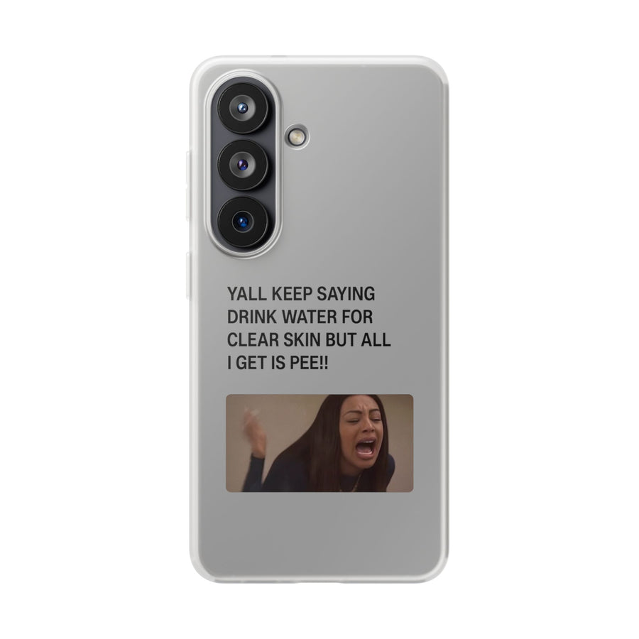 Coque de téléphone mème « Soins de la peau » – « Je ne fais que pisser ! » | Prendre soin de soi avec humour