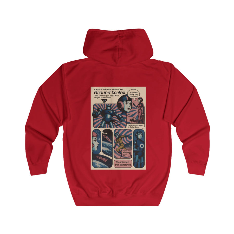 Captain Ozone Zip-Hoodie – Retro-Sci-Fi-Comic-Motiv