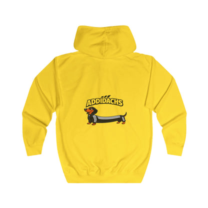ADDIDACHS Dackel Zip Hoodie - Lustiger Dackel im Sportlook für Hundefreunde & Dackel-Fans