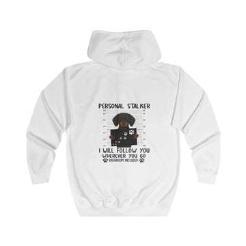 True Insights Dackel Personal Stalker Zip-Hoodie – Lustiges Dackel-Motiv – I Will Follow You