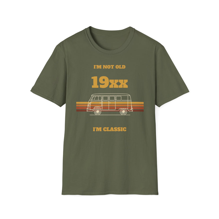 Jaargang-shirt met gewenst jaartal – I'm Not Old I'm Classic, VW Bulli Retro
