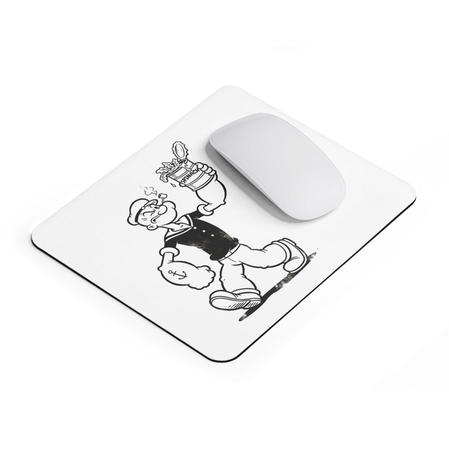 Tapis de souris Popeye Épinards Comic Kult – Rétro Cartoon Sailor, cadeau drôle bureau & gaming