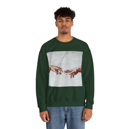 Sweatshirt – The Deal Sweatshirt – Satirische Kunst trifft Streetwear | Michelangelo Meme Design | True Insights Design mit Humor