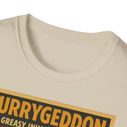Vintage Motiv – CurryGeddon T-Shirt - Retro Horror Design | True Insights Design mit Humor