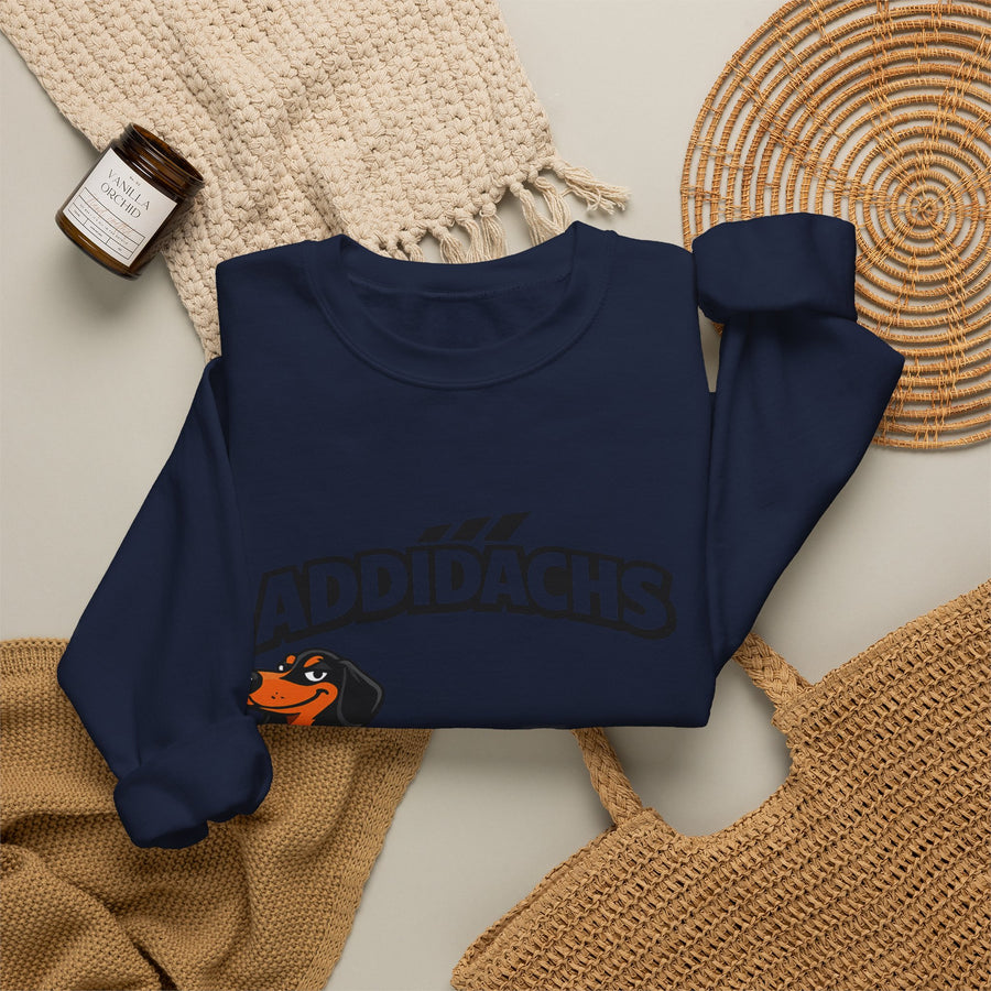 Sweat teckel humoristique 'ADDIDACHS' – Motif drôle pour fans de teckels & de sport