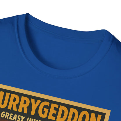Vintage Motiv – CurryGeddon T-Shirt - Retro Horror Design | True Insights Design mit Humor