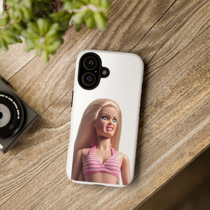 Shocking Face Doll | Funny Pink Doll Phone Case