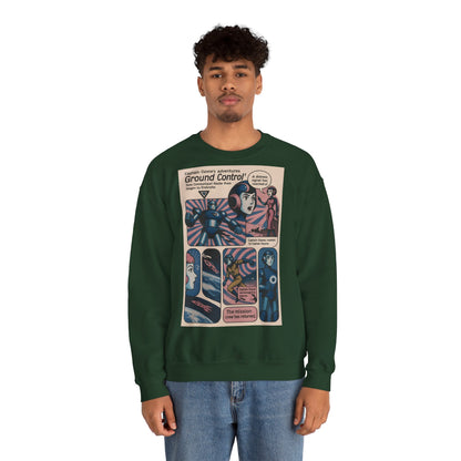 Sweatshirt – Retro Space Comic Sweatshirt – Captain Ozone „Ground Control“ Edition | True Insights Design mit Humor