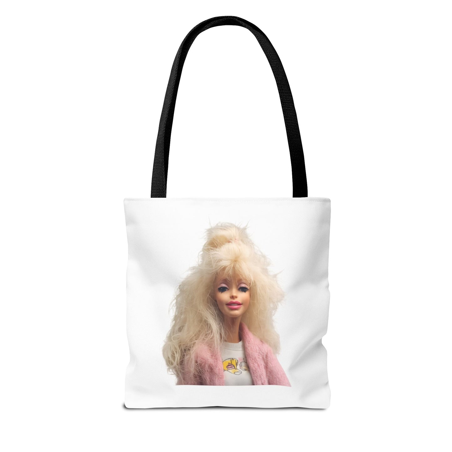 Retro Barbie Puppe Tote Bag – 80er Style Blonde Doll Print, Kult Fashion Shopper für Sammler & Nostalgie-Fans