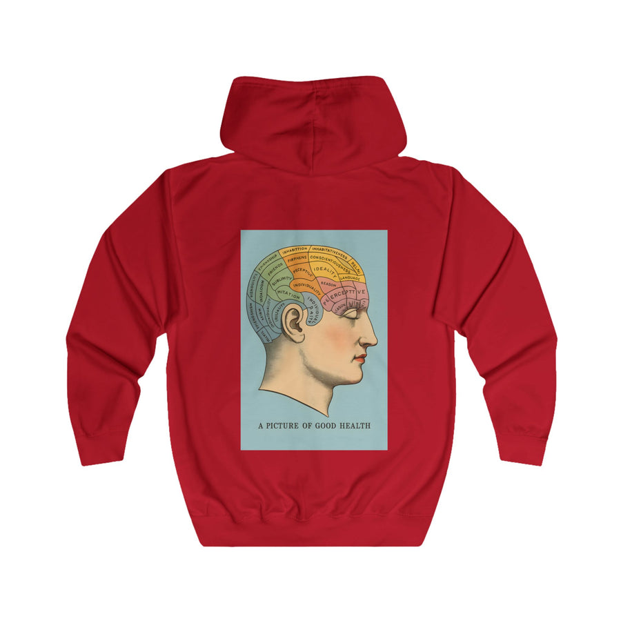 Kortex Couture – A Picture of Good Health Zip-Hoodie – Vintage frenologie-motief