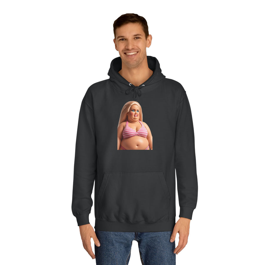 True Insights Genervte Blondine Hoodie – Lustiges Statement-Motiv mit Bikini-Puppe