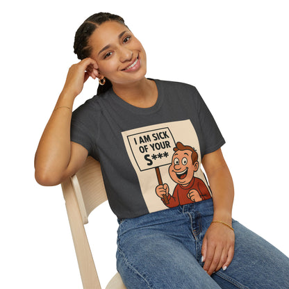 „I Am Sick of Your S*“ – Shirt im Retro-Comic-Look
