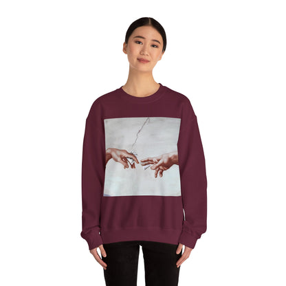 Sweatshirt – The Deal Sweatshirt – Satirische Kunst trifft Streetwear | Michelangelo Meme Design | True Insights Design mit Humor