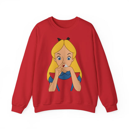 Sweatshirt – Satire Sweatshirt – "Alice im Rausch" Pop-Art Design | True Insights Design mit Humor