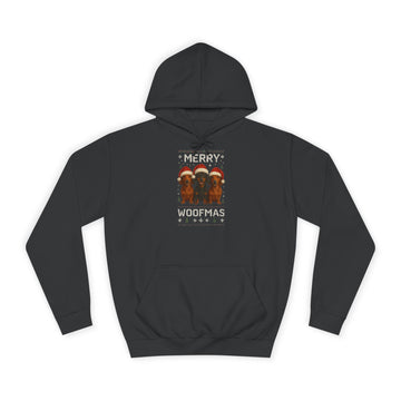 Merry Woofmas Dackel Hoodie – Lustiges Weihnachtsmotiv mit drei Dackeln