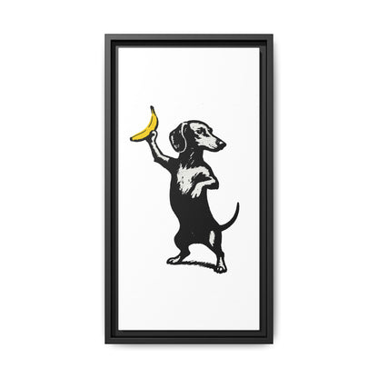 Dackel mit Banane – Banksy-inspirierter Art Print